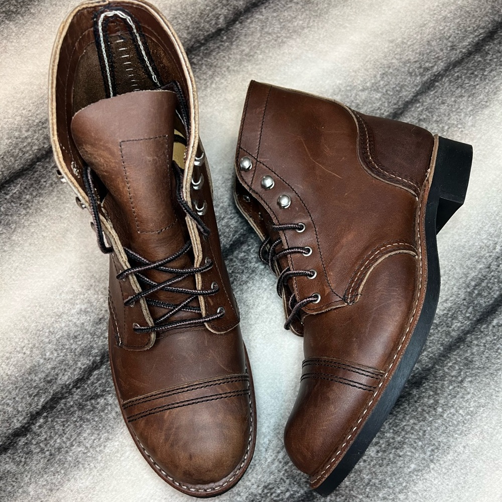 Red Wing Heritage Shoes Iron Ranger Amber Harness Leather Boots